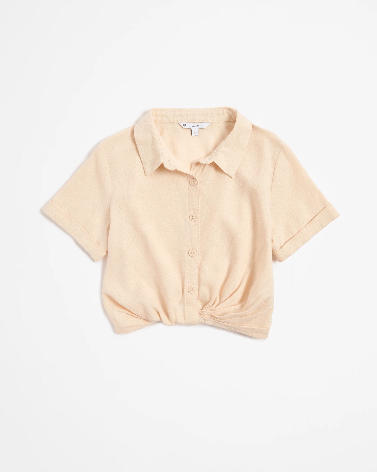 Girls Linen knot top size 8.