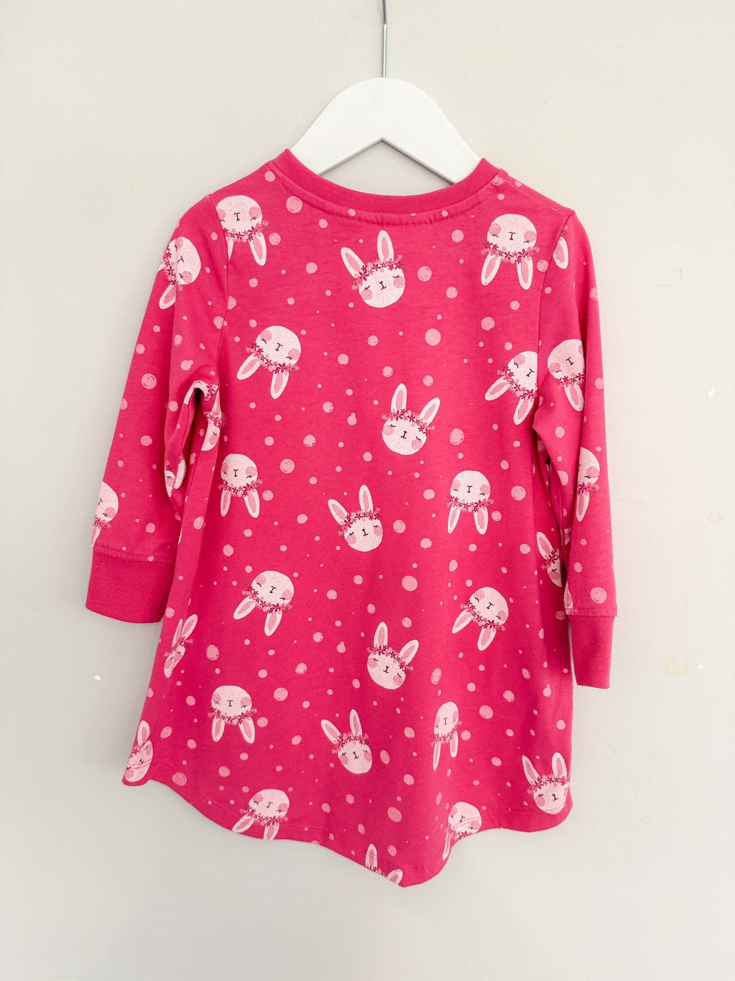 Pink Bunny Print Nightie – Size 3