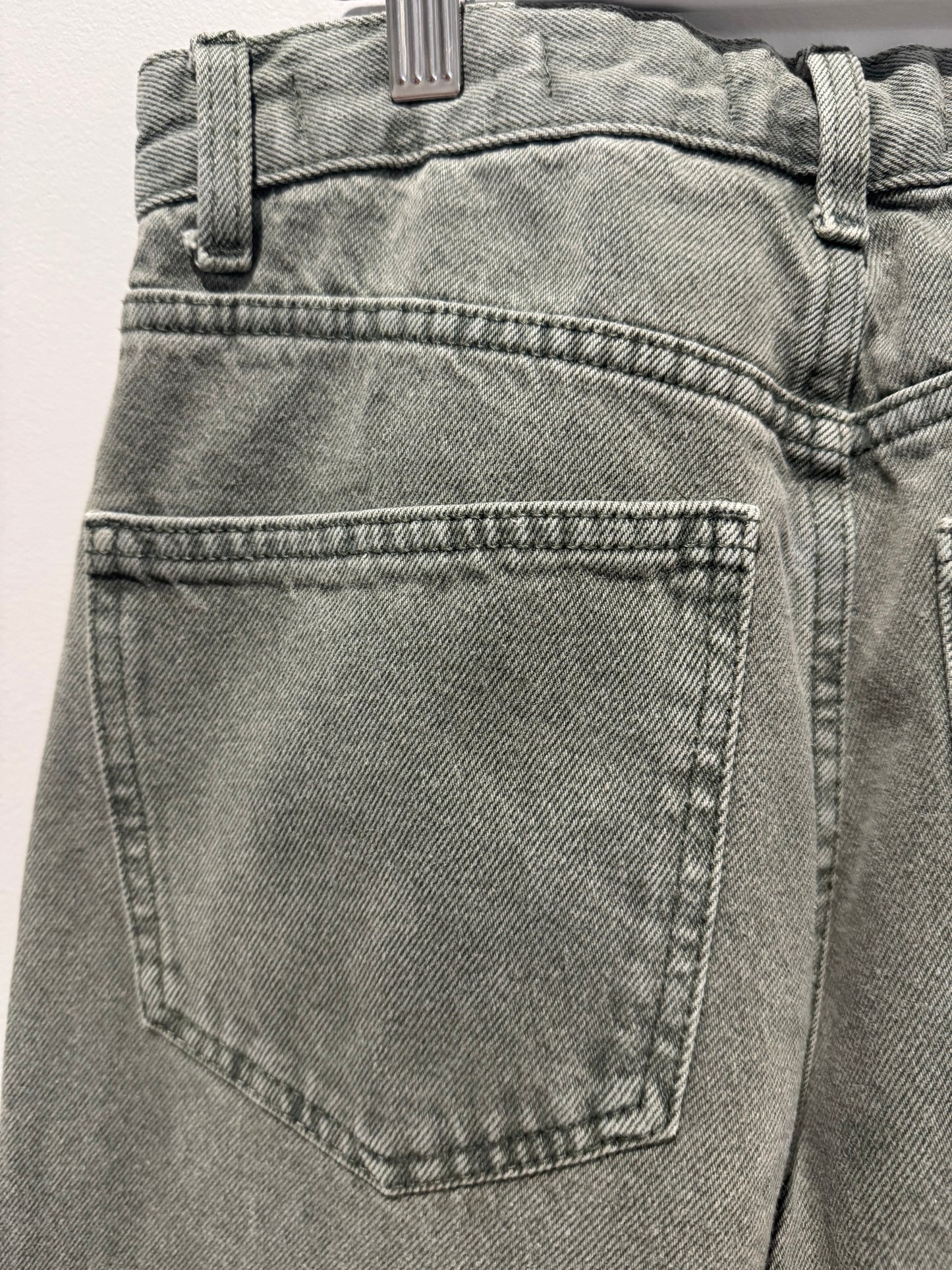 Cotton on loose straight jeans- Size 6 Sage green.