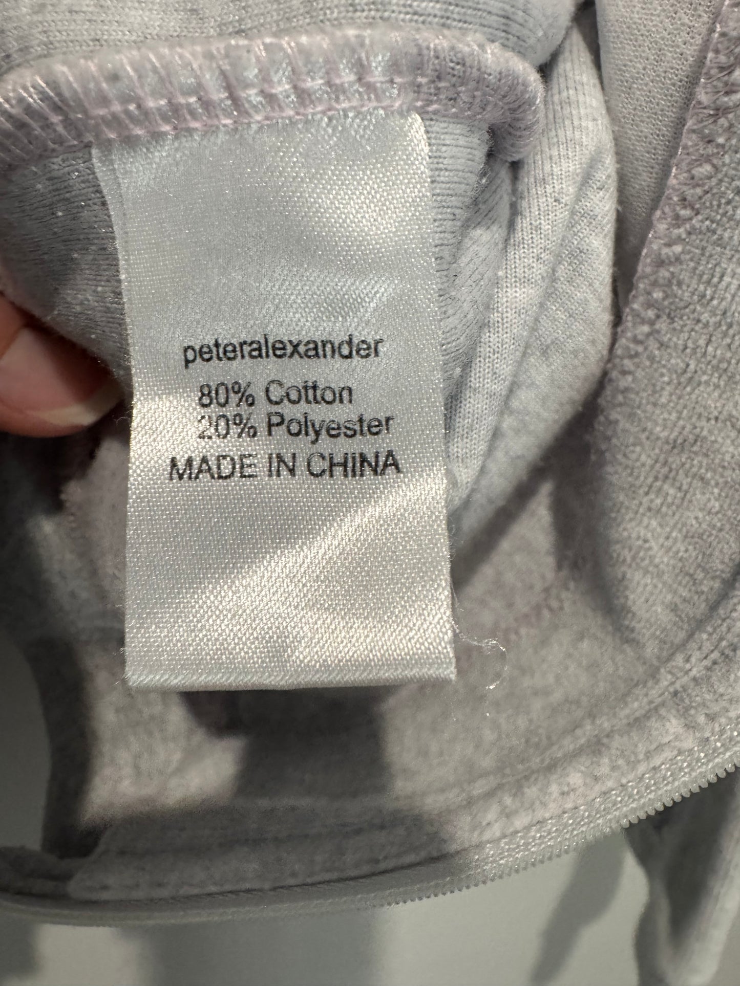 Peter Alexander Kids Grey Velour Hoodie - Size 6