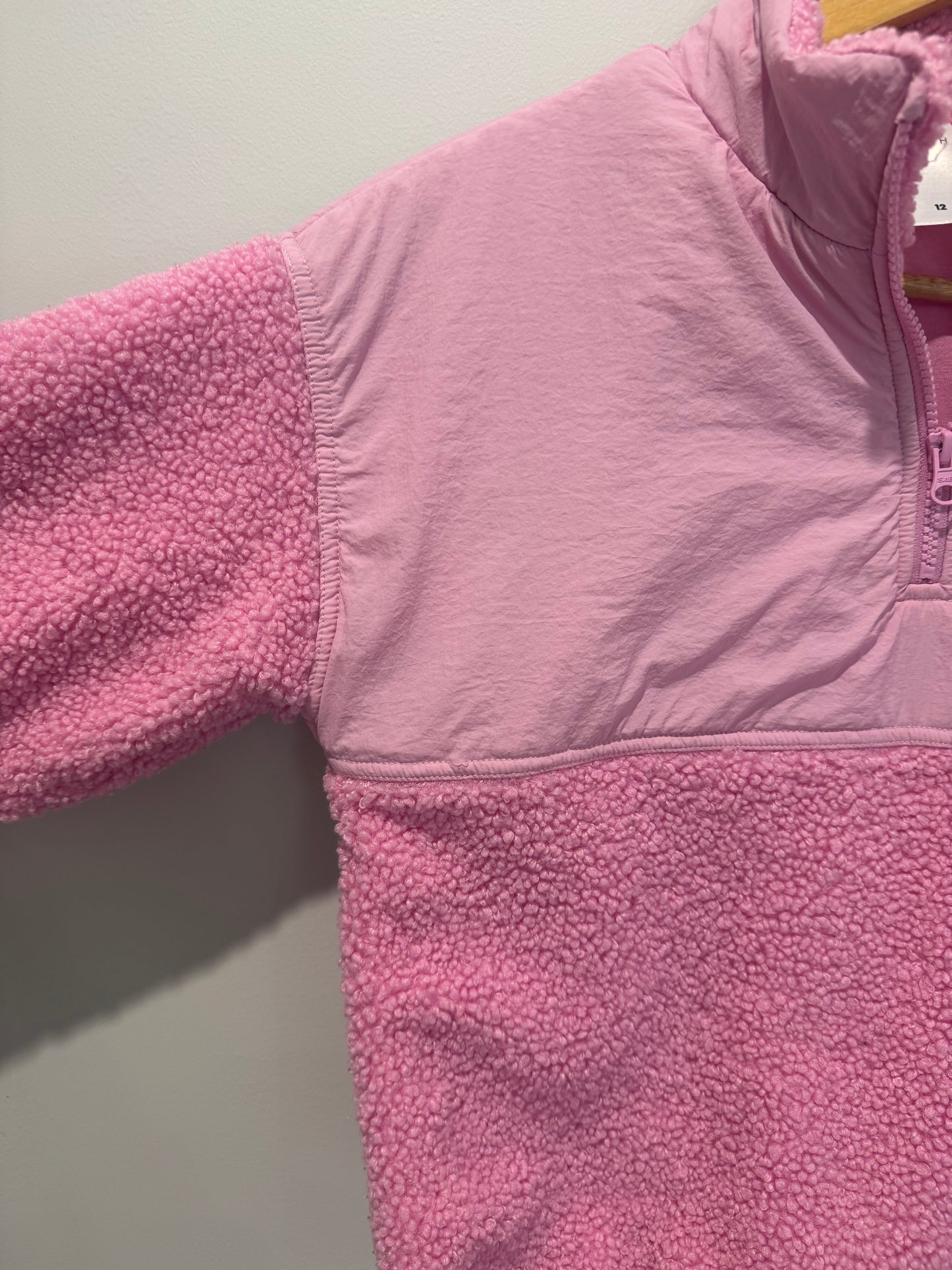 Qrt Zip sliced teddy jumper - Girls 12