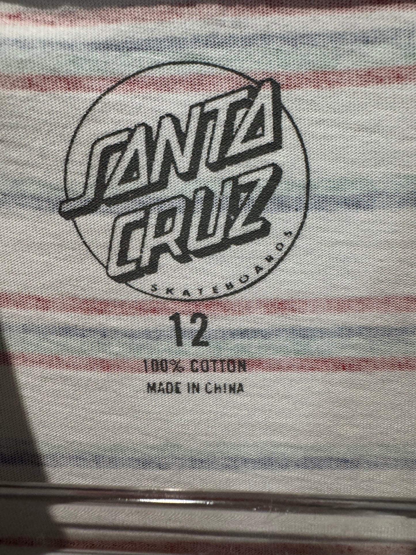 Santa Cruz Striped Tee – Size 12