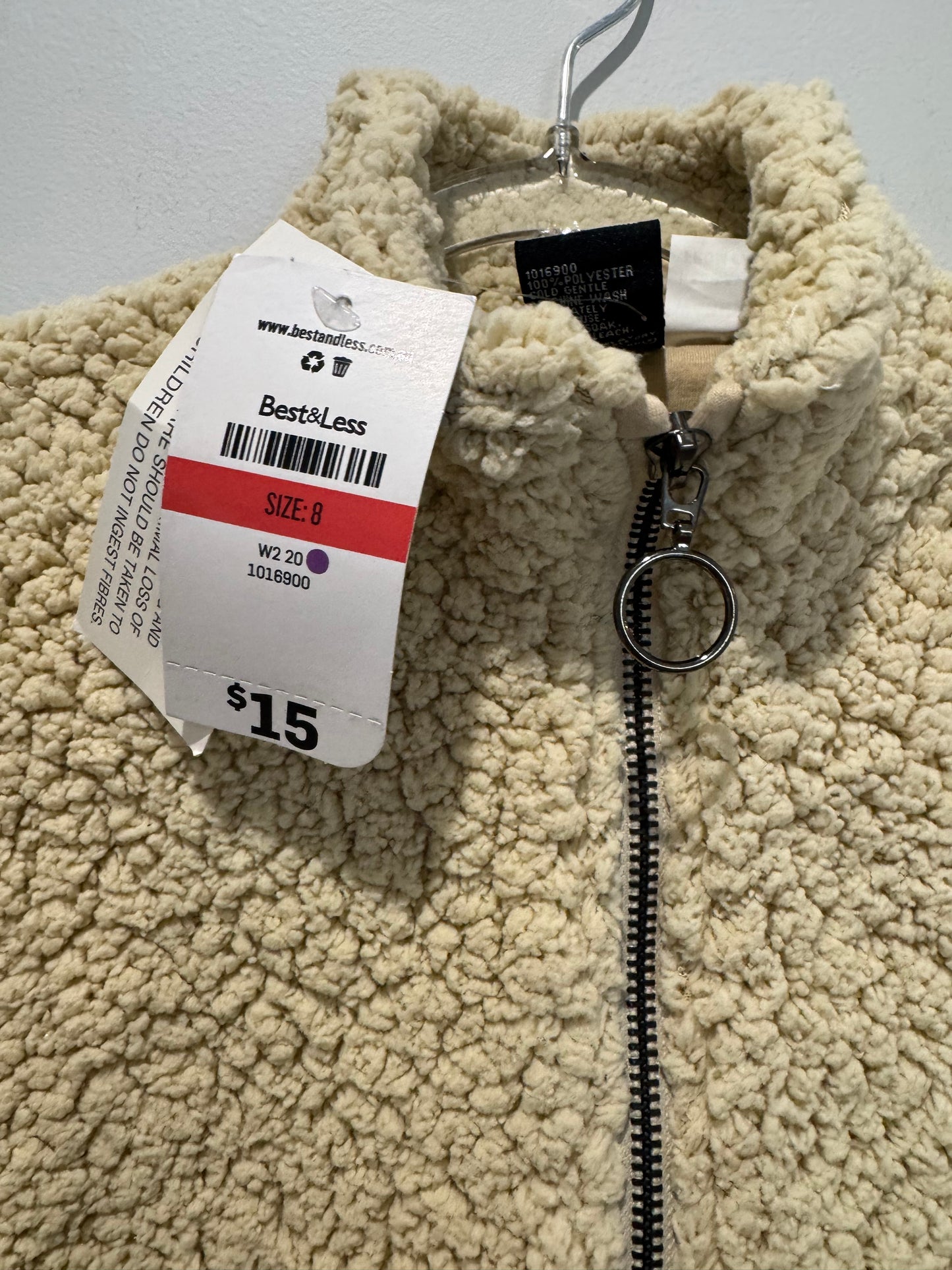 Tilt Cream Sherpa Fleece | Size 8