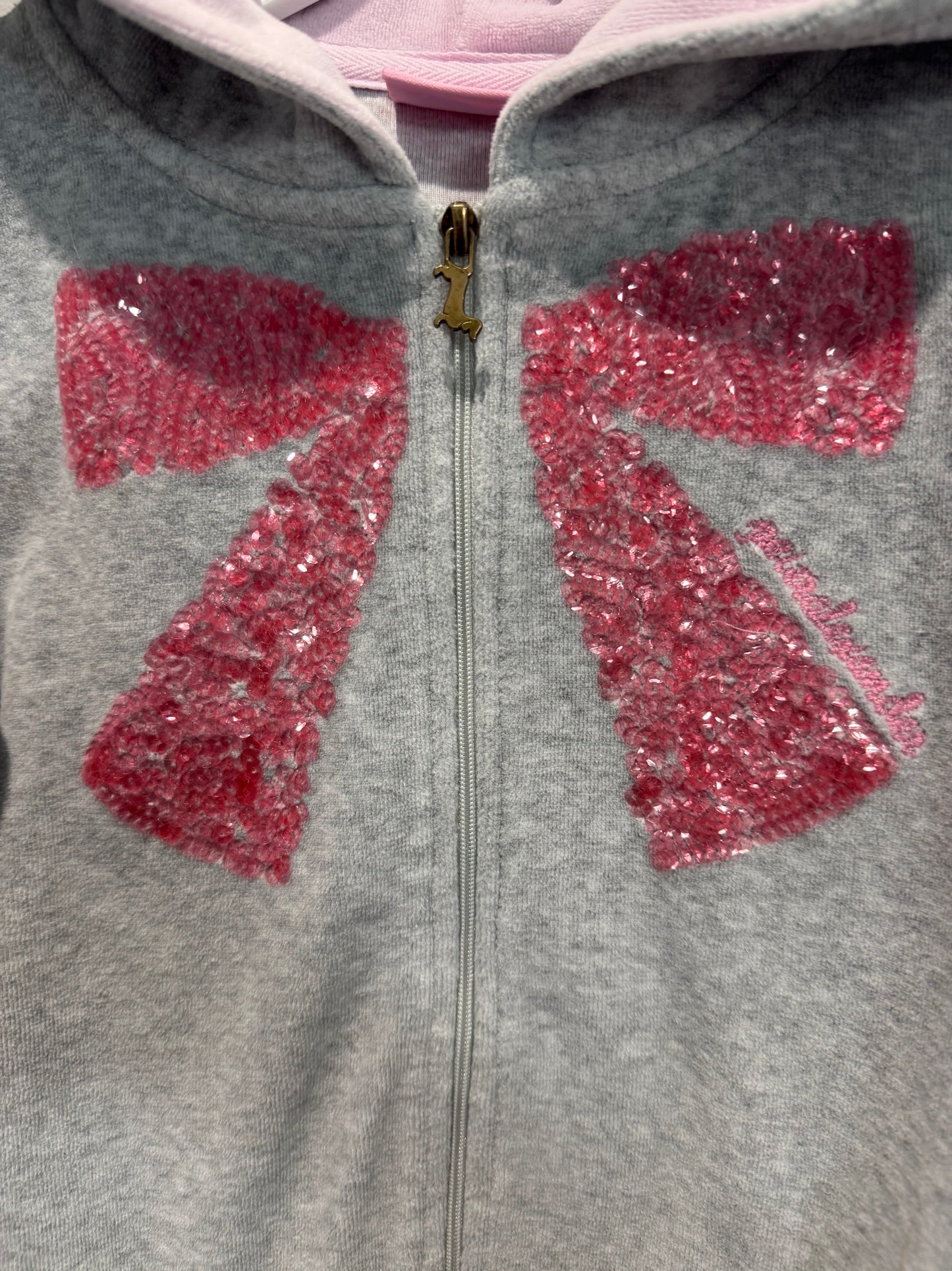 Peter Alexander Kids Grey Velour Hoodie - Size 6