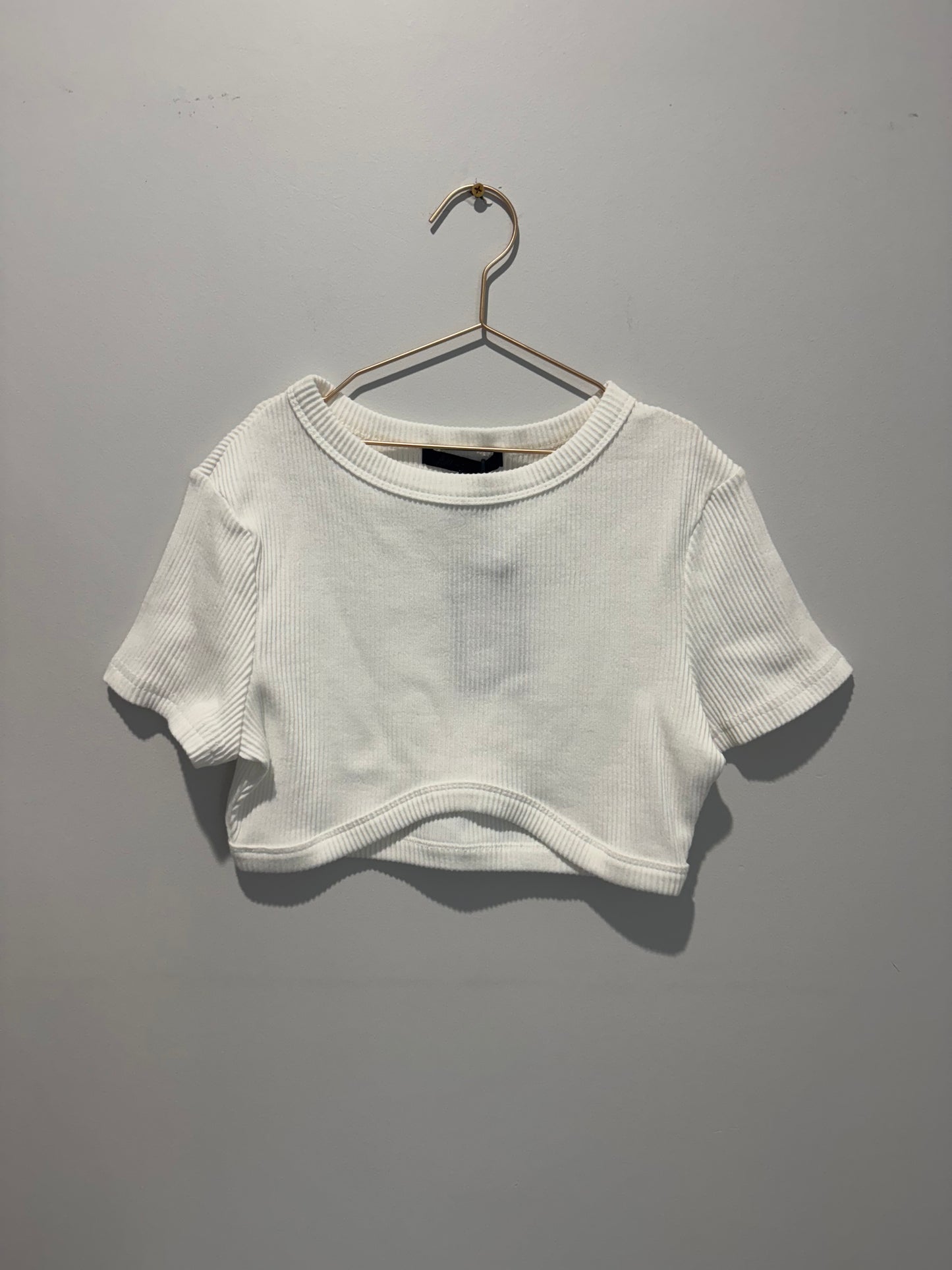 Ava & Ever White ribbed top size 10