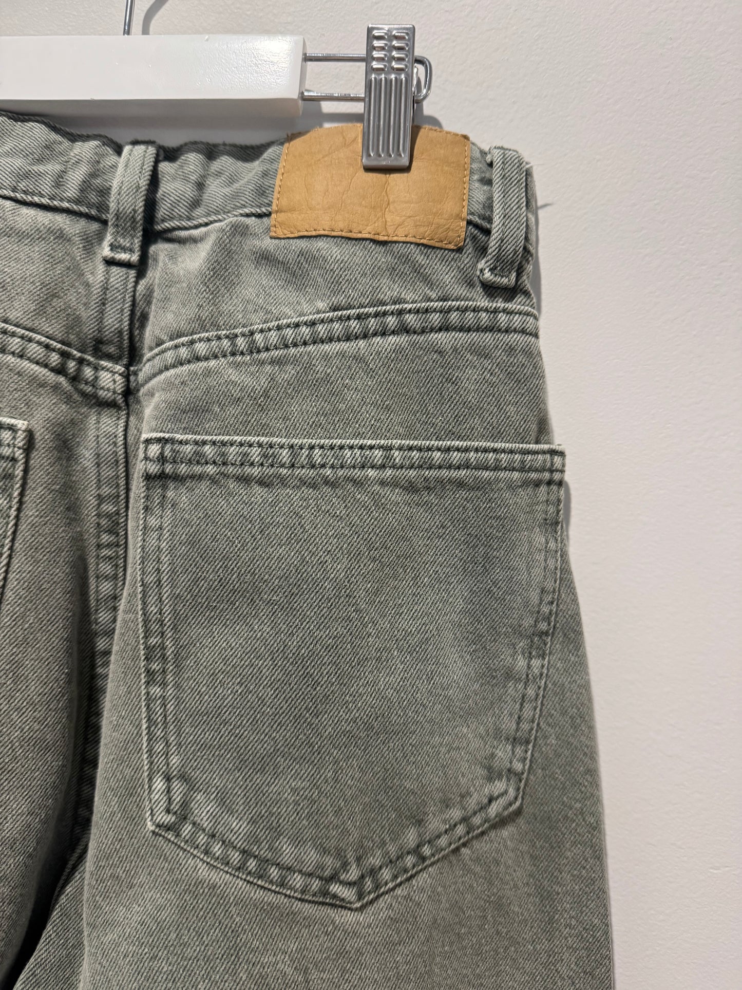 Cotton on loose straight jeans- Size 6 Sage green.