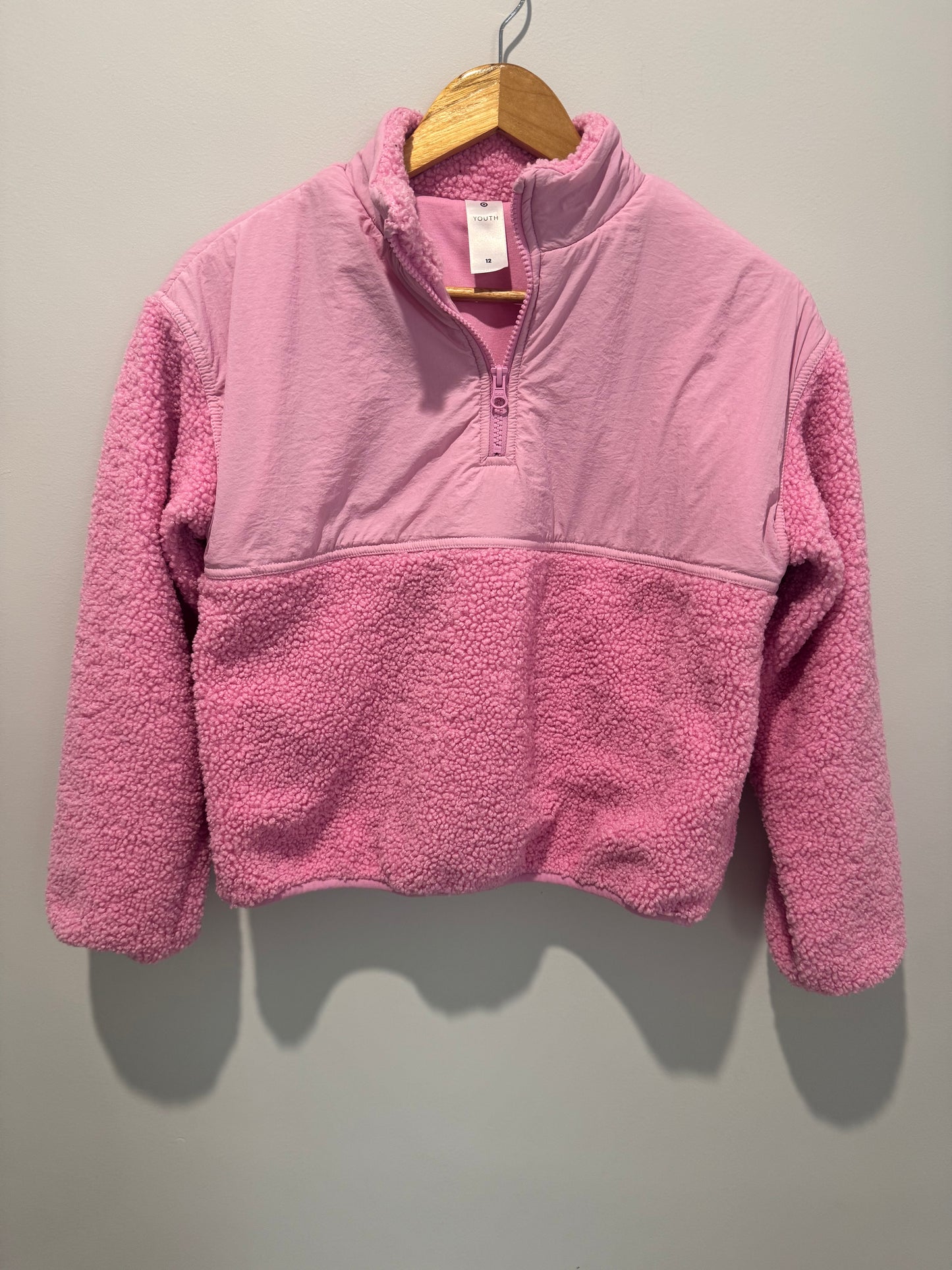Qrt Zip sliced teddy jumper - Girls 12