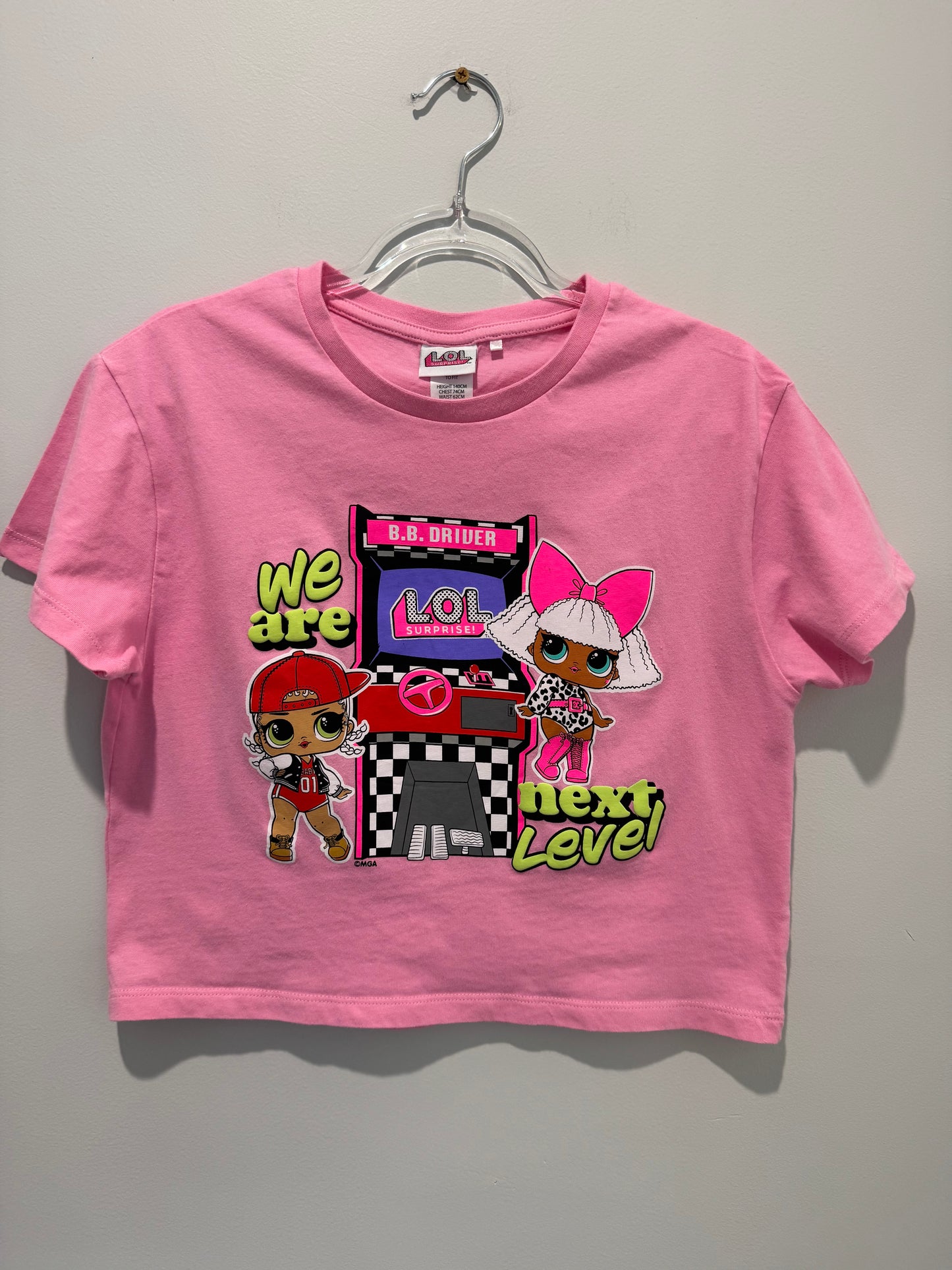 LOL Surprise Girls Pink Graphic Tee – Size 10