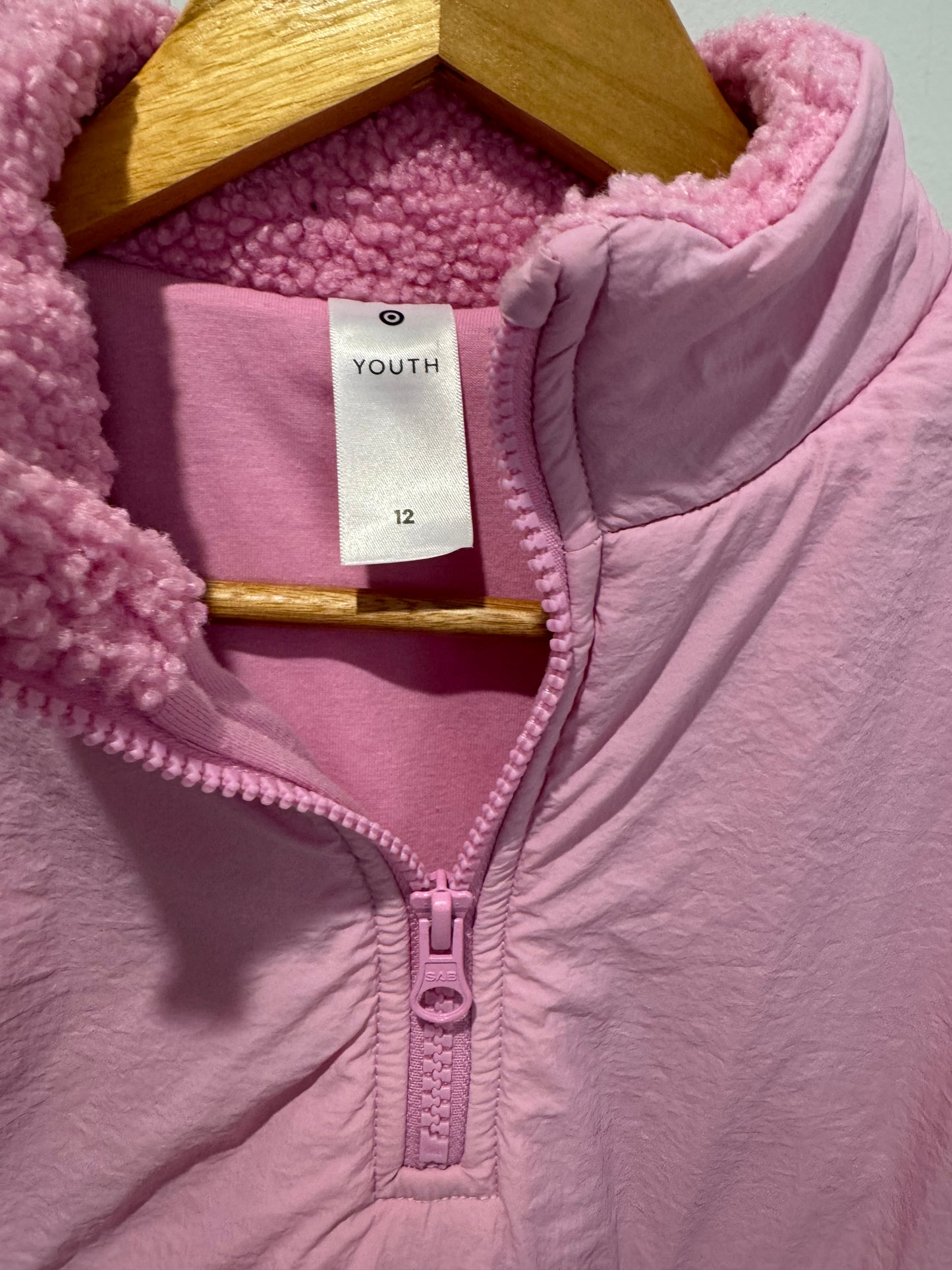Qrt Zip sliced teddy jumper - Girls 12