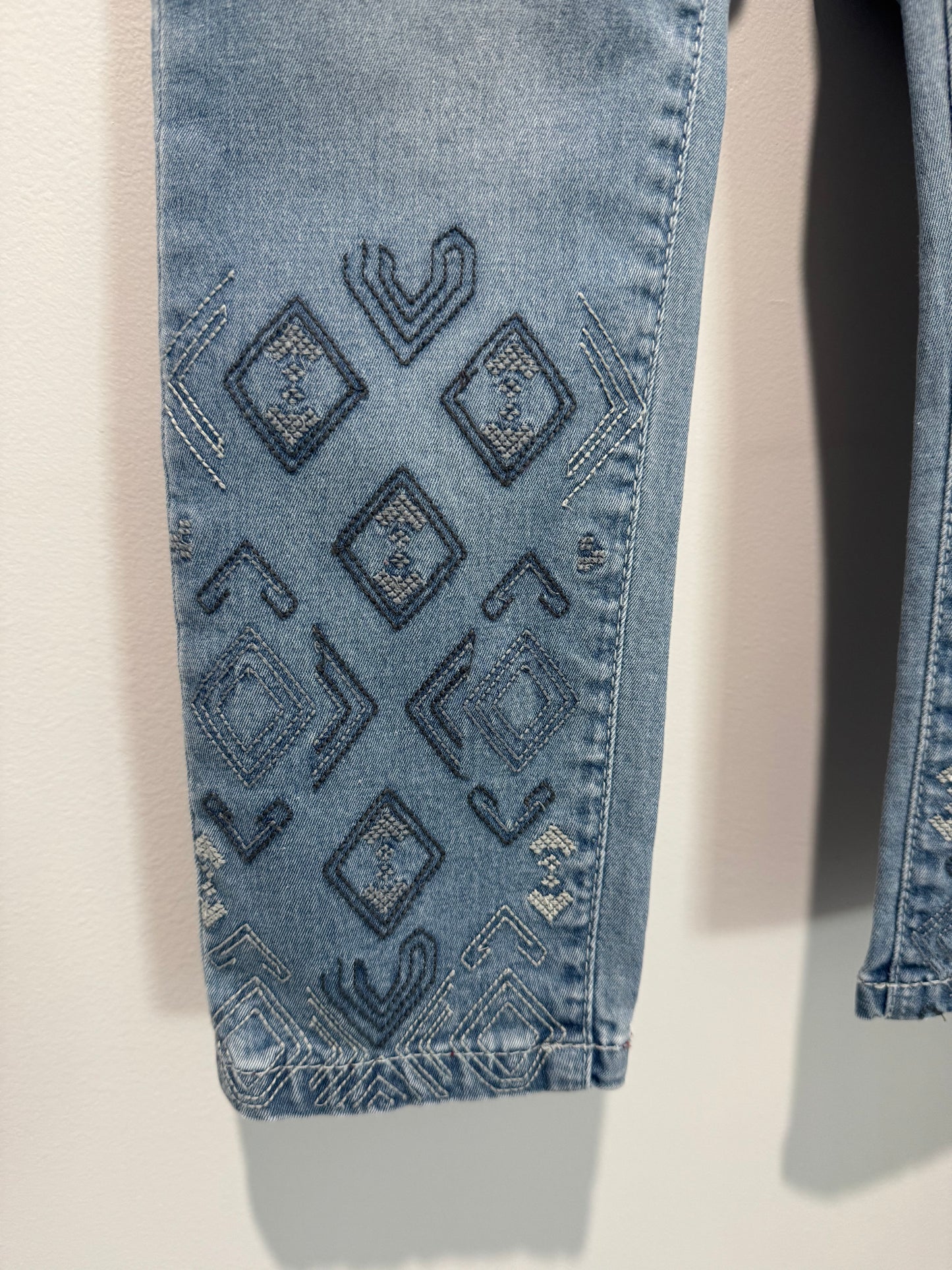 Lee Cooper Girls Embroidered Denim Jeans - Size 6Y