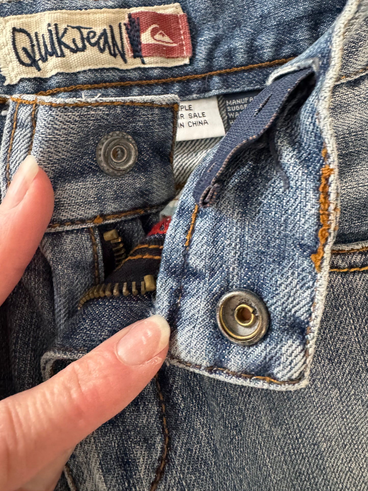Quiksilver Kids’ Straight Leg Blue Denim Jeans – Size 5