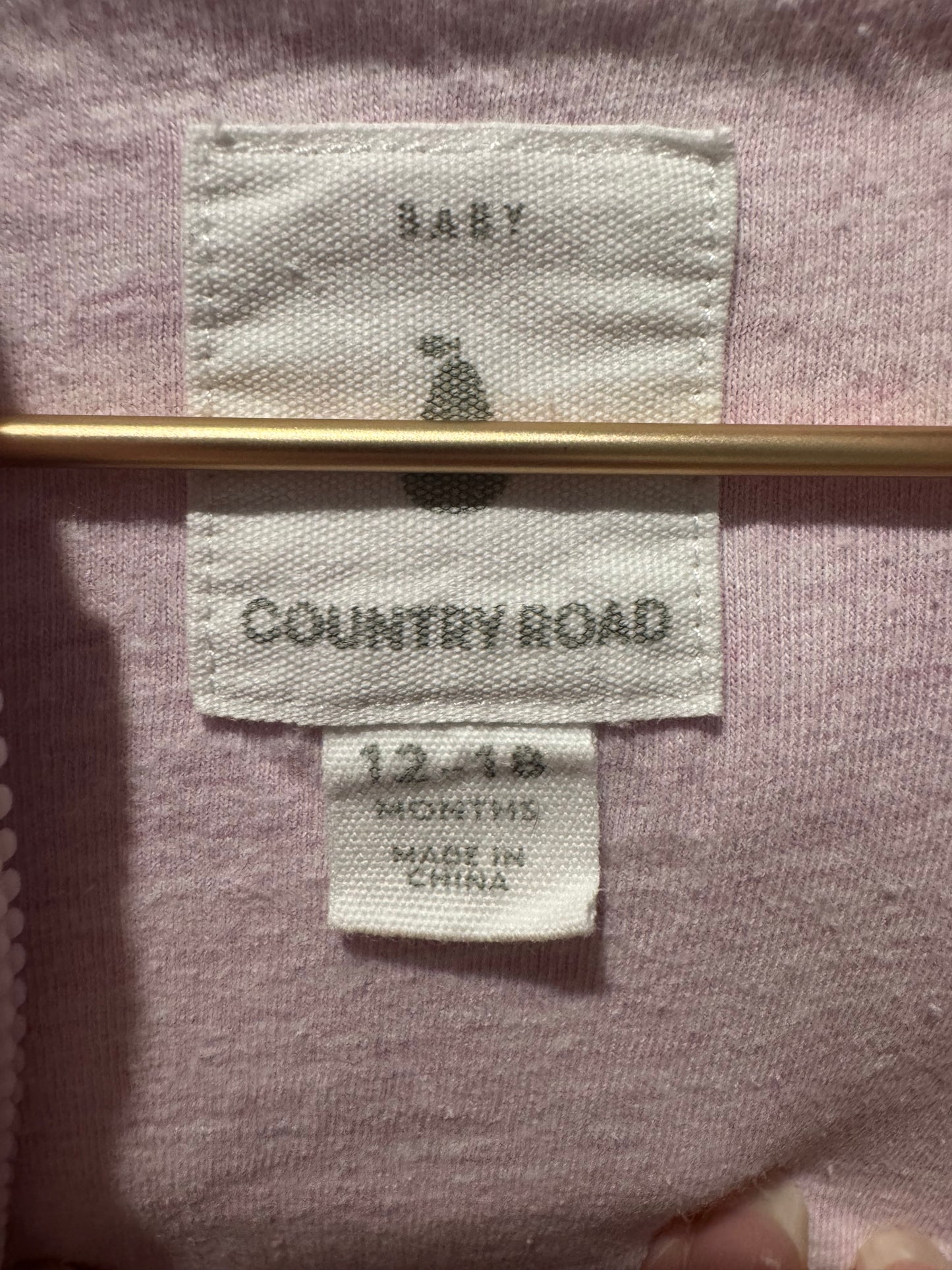 Country Road Baby Zip Hoodie – Size 12–18 Months