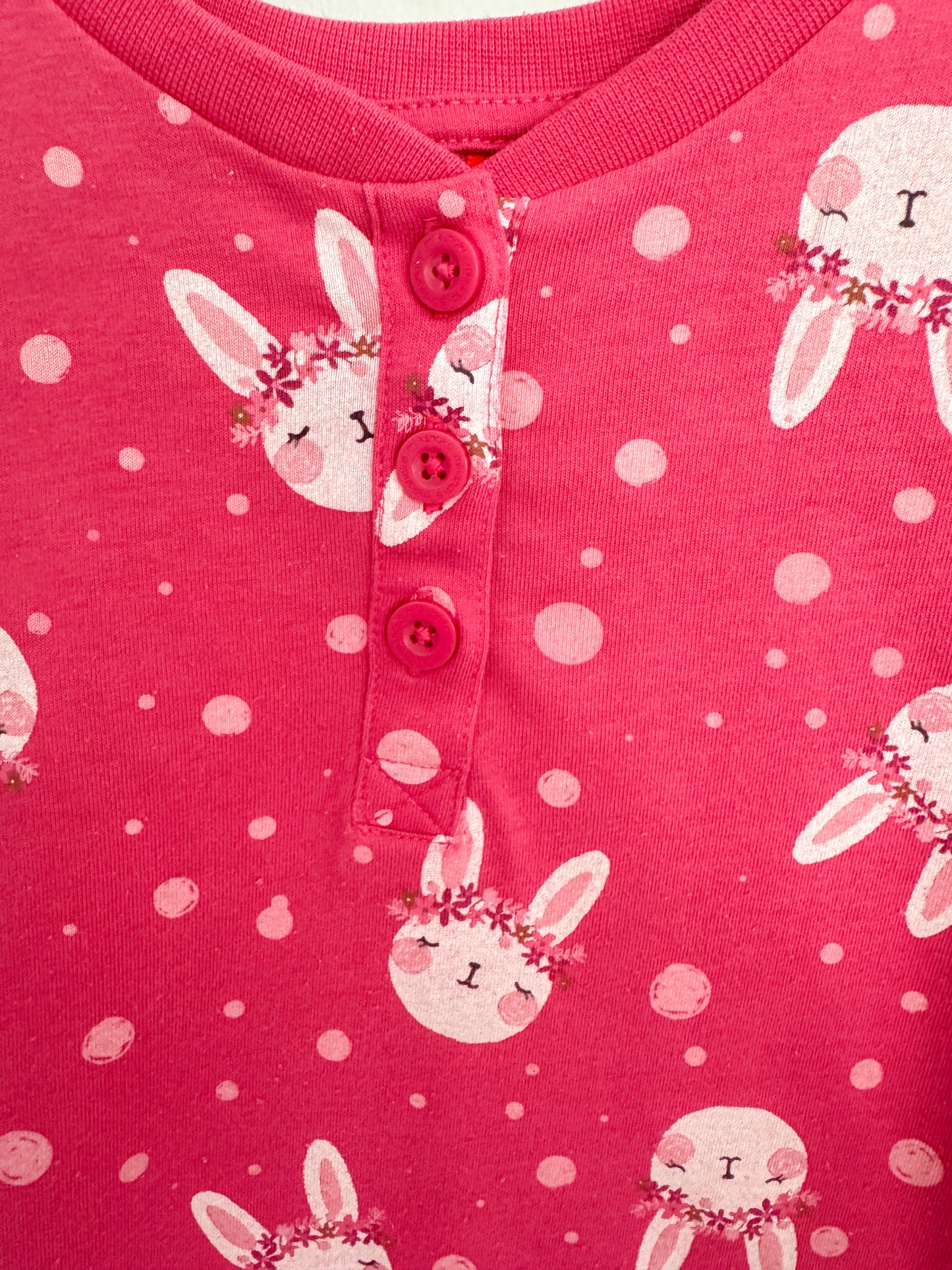 Pink Bunny Print Nightie – Size 3