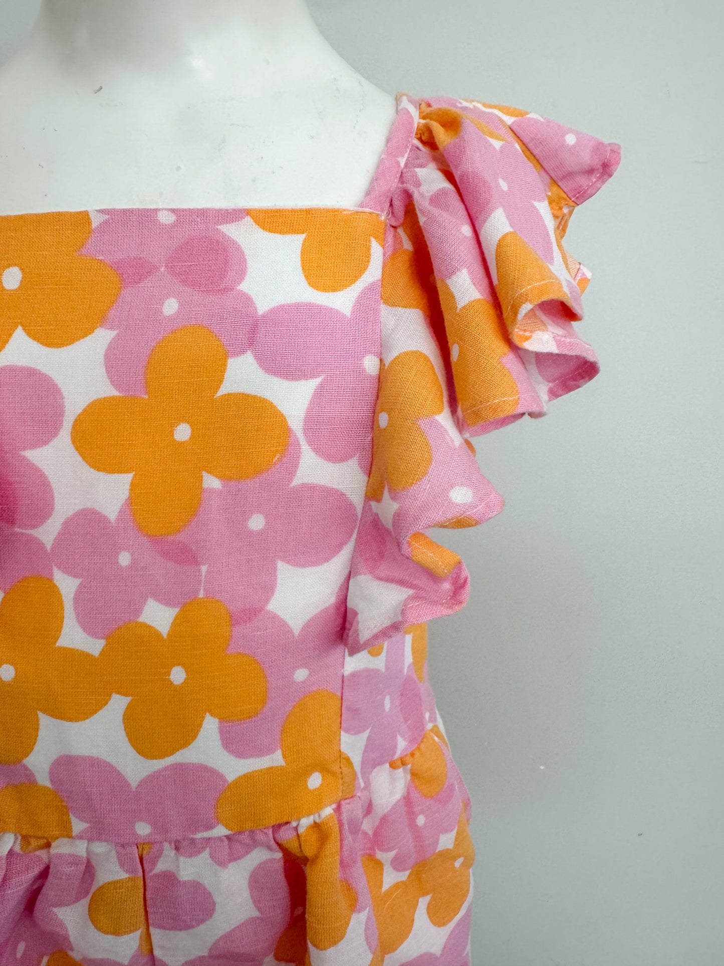 Milkshake Ruffle Romper – Size 5