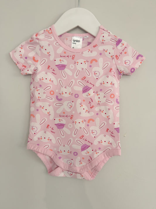Anko Baby Bunny Print Bodysuit – Size 000