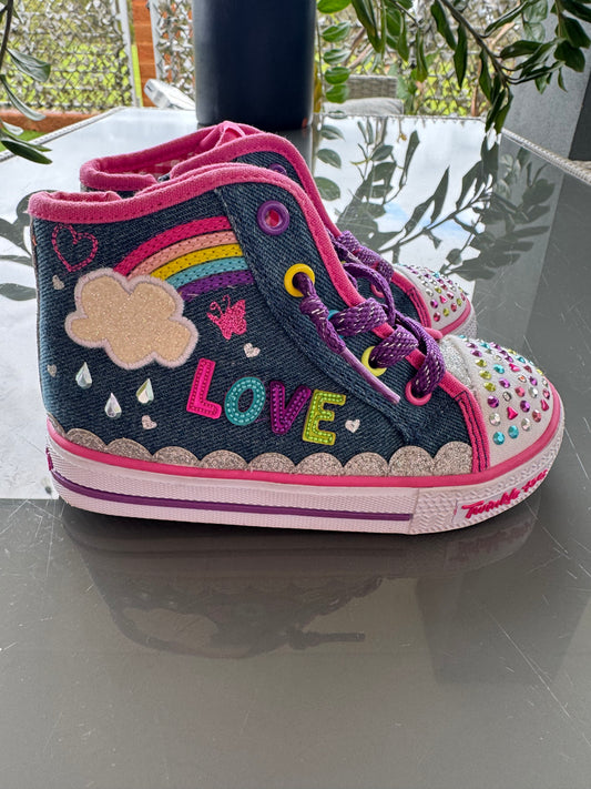 Skechers Twinkle Toes Rainbow High-Tops – US 8 / EUR 24