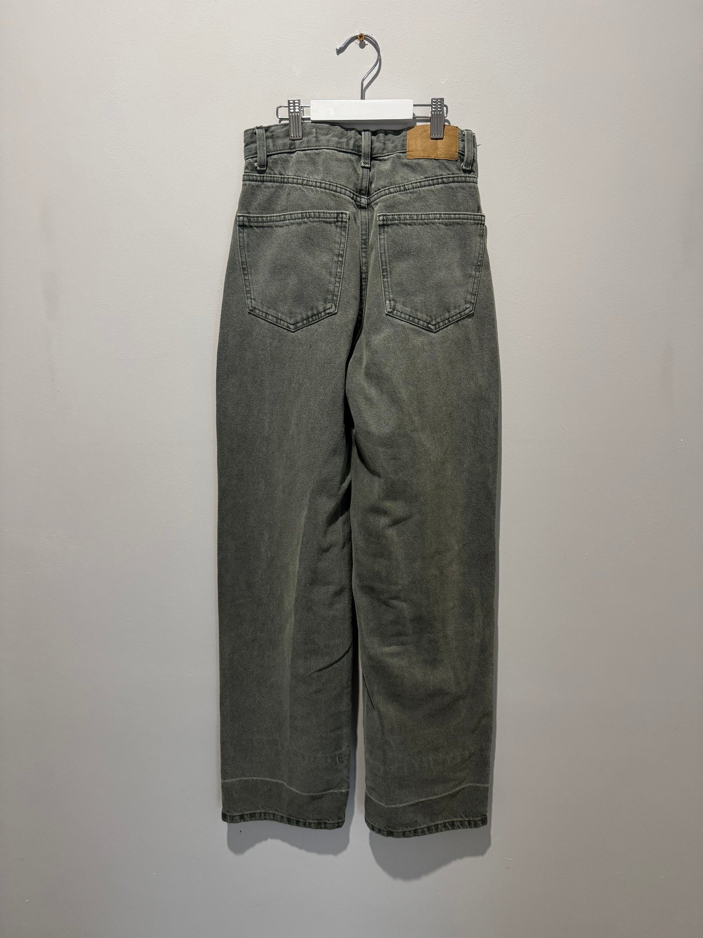 Cotton on loose straight jeans- Size 6 Sage green.