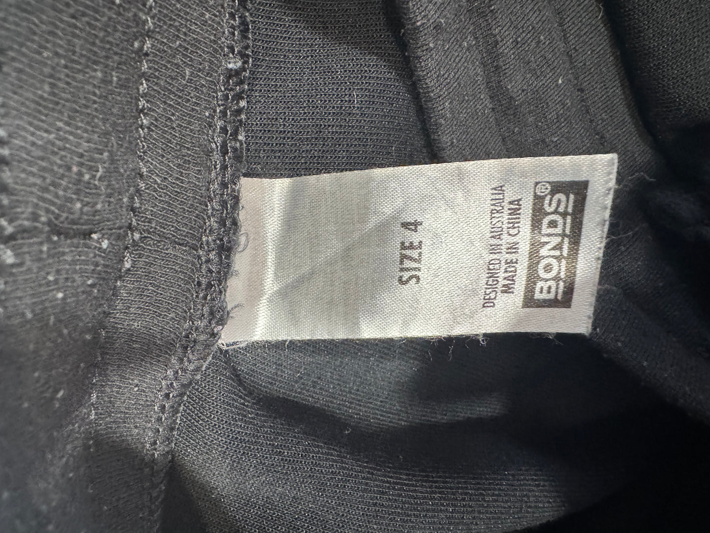 Black Bonds Track-pants size 4.