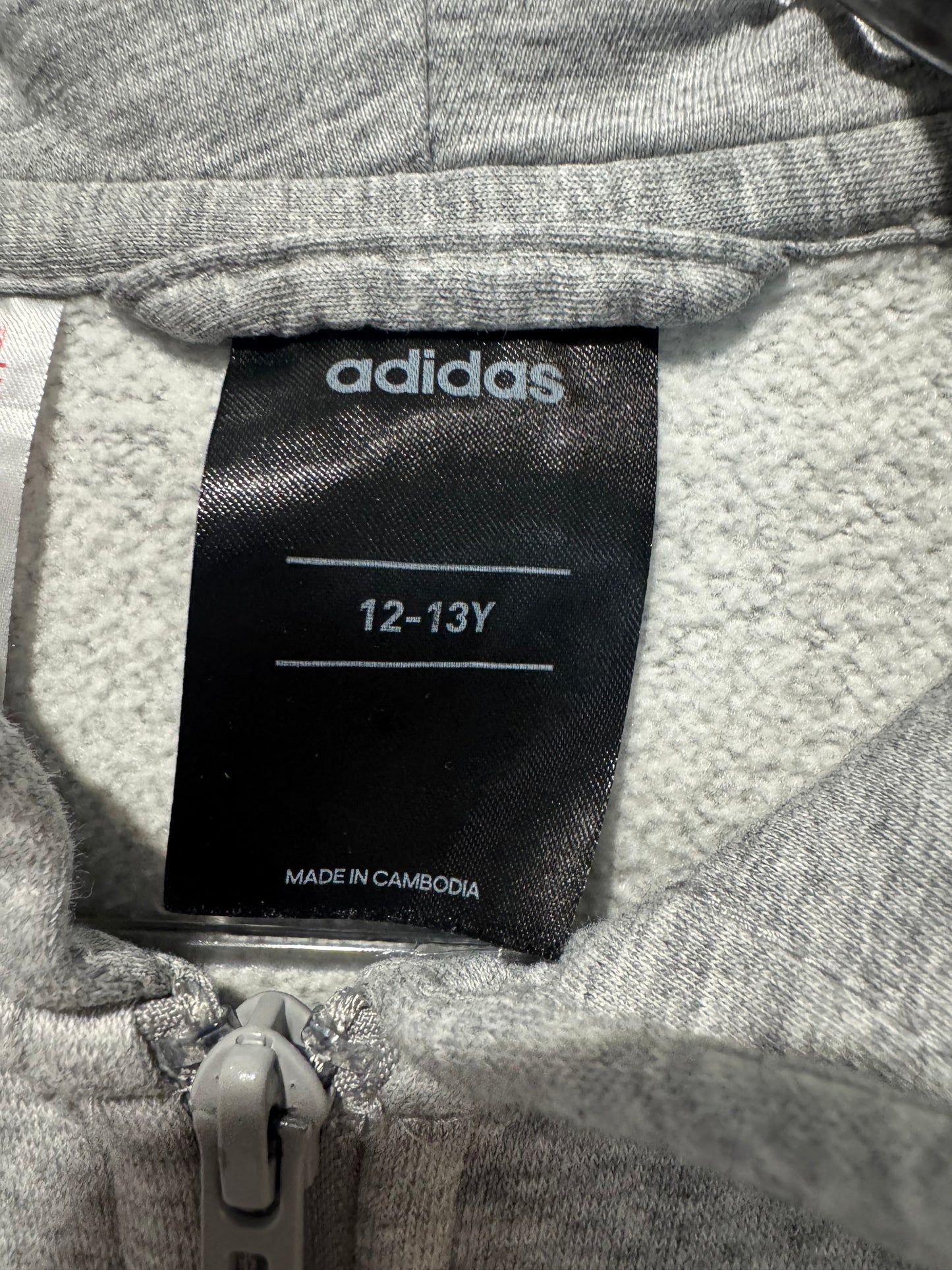 Adidas Full-Zip Hoodie – Youth 12–13Y