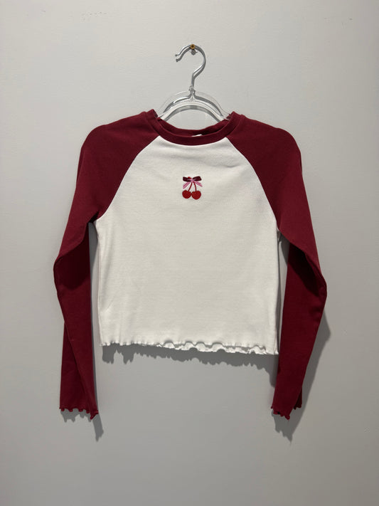 TILII Cherry Long Sleeve Top – Approx Size 12 / XS