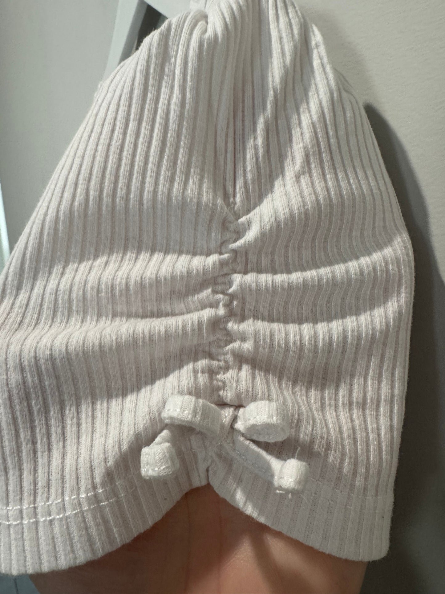 Seed Heritage Girls Ribbed Puff Sleeve Top - Size 10