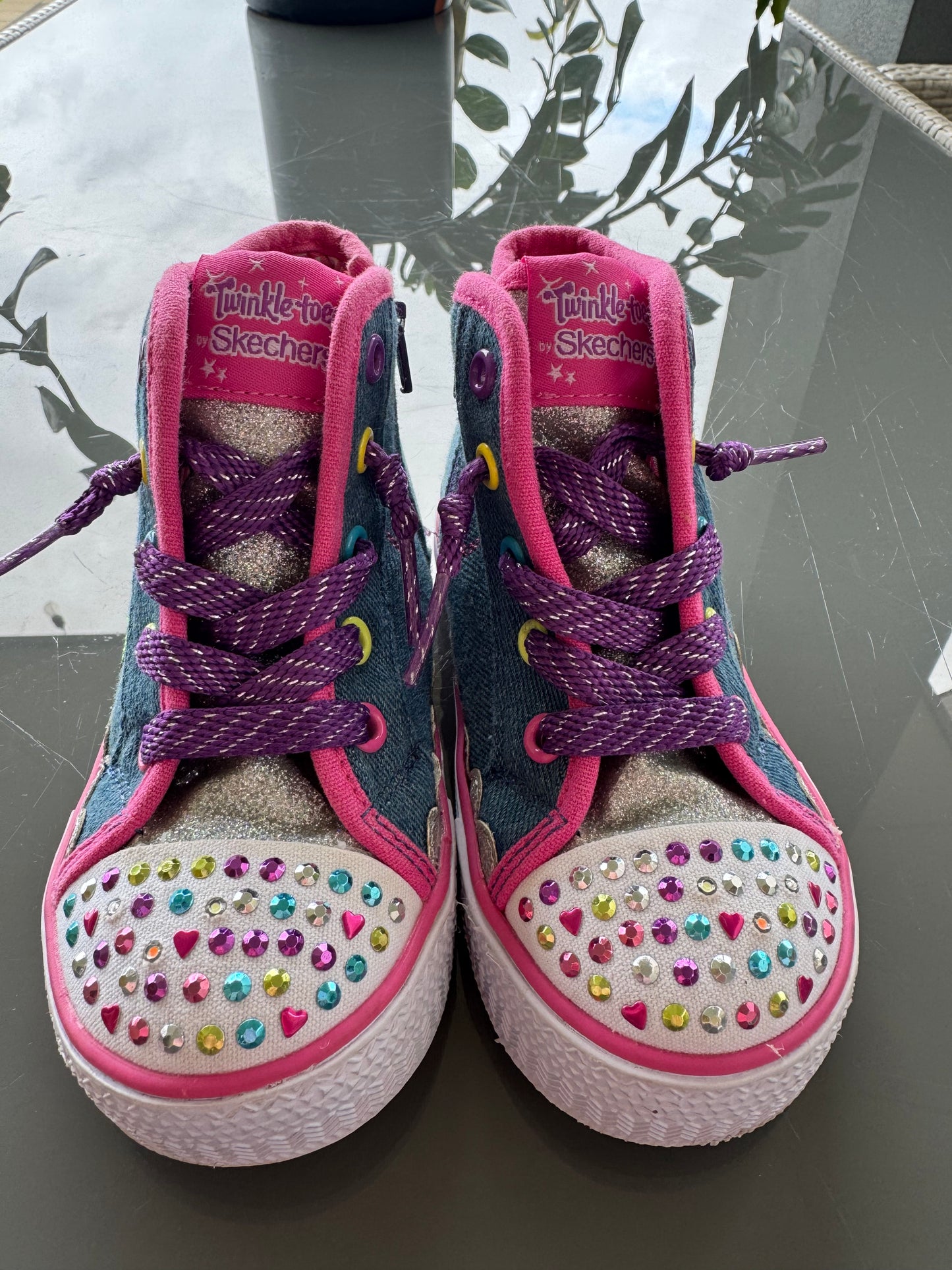 Skechers Twinkle Toes Rainbow High-Tops – US 8 / EUR 24