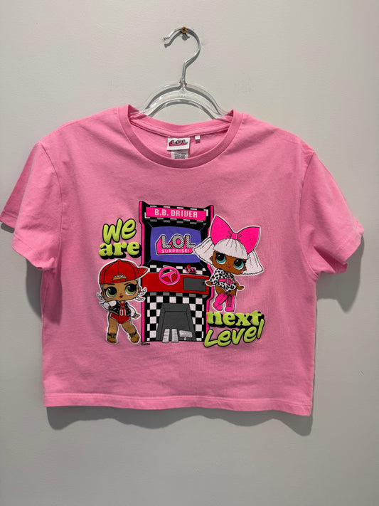 LOL Surprise Girls Pink Graphic Tee – Size 10