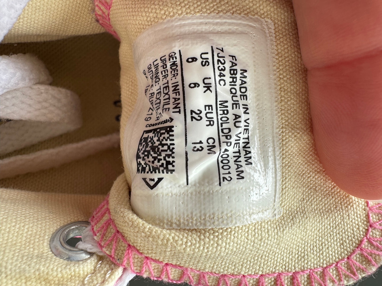 Custom Pink Glitter Converse High Tops – US 6 Infant