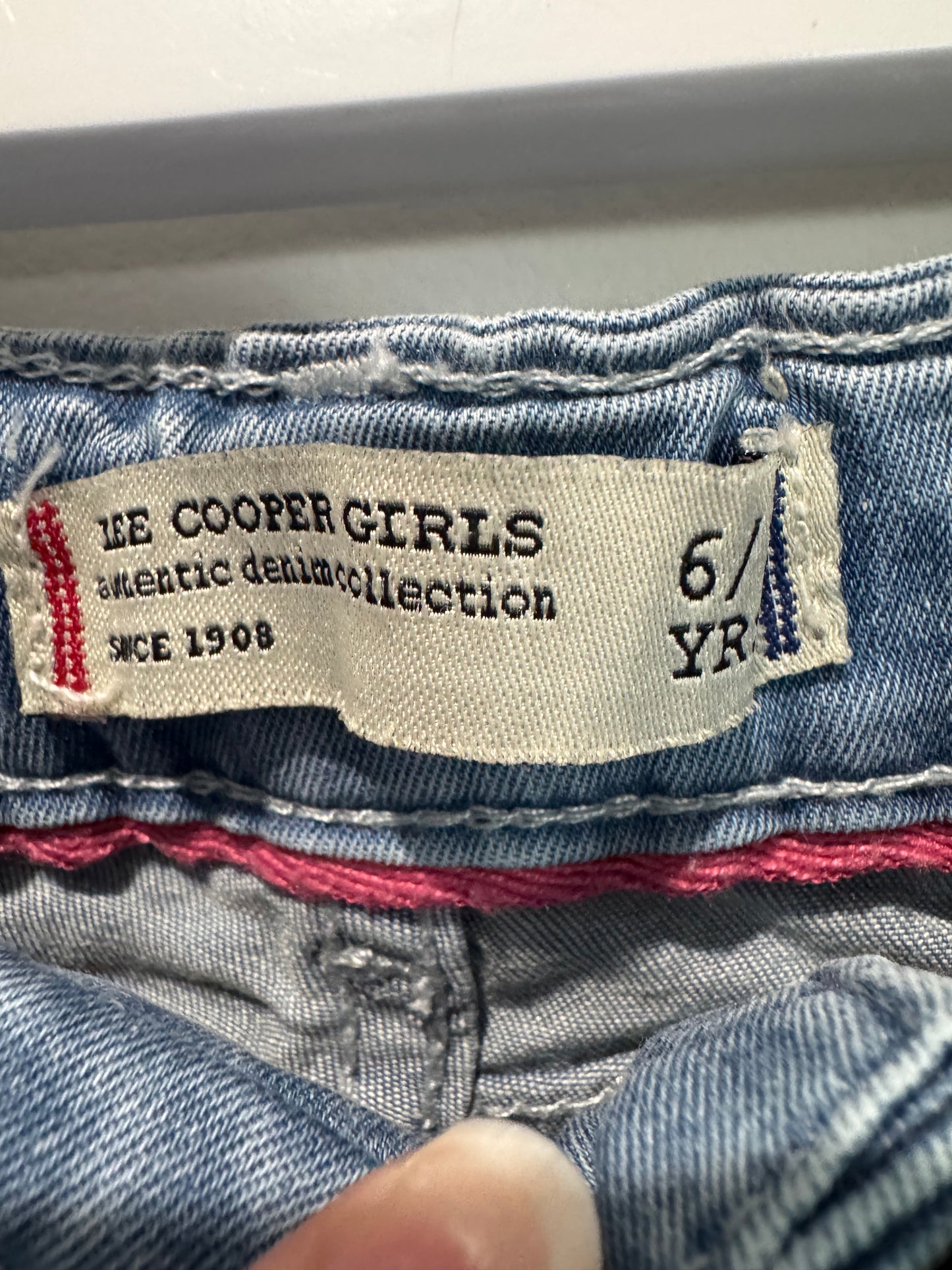Lee Cooper Girls Embroidered Denim Jeans - Size 6Y