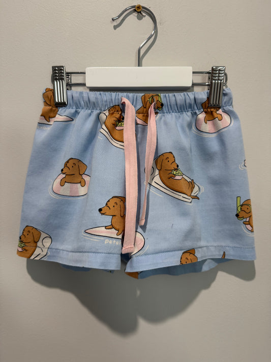 Peter Alexander Dog Print Girls’ Shorts – Size 3