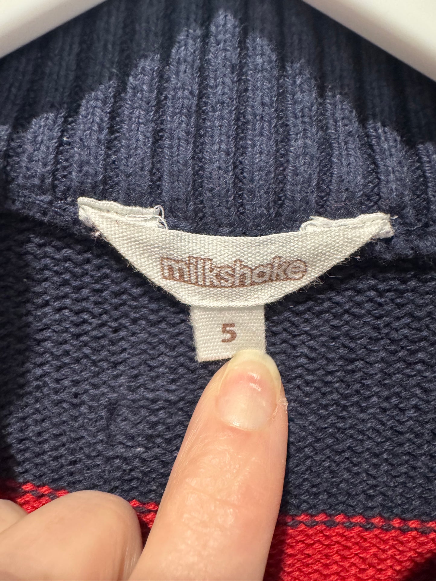 Milkshake Half-Zip Knit Jumper – Size 5