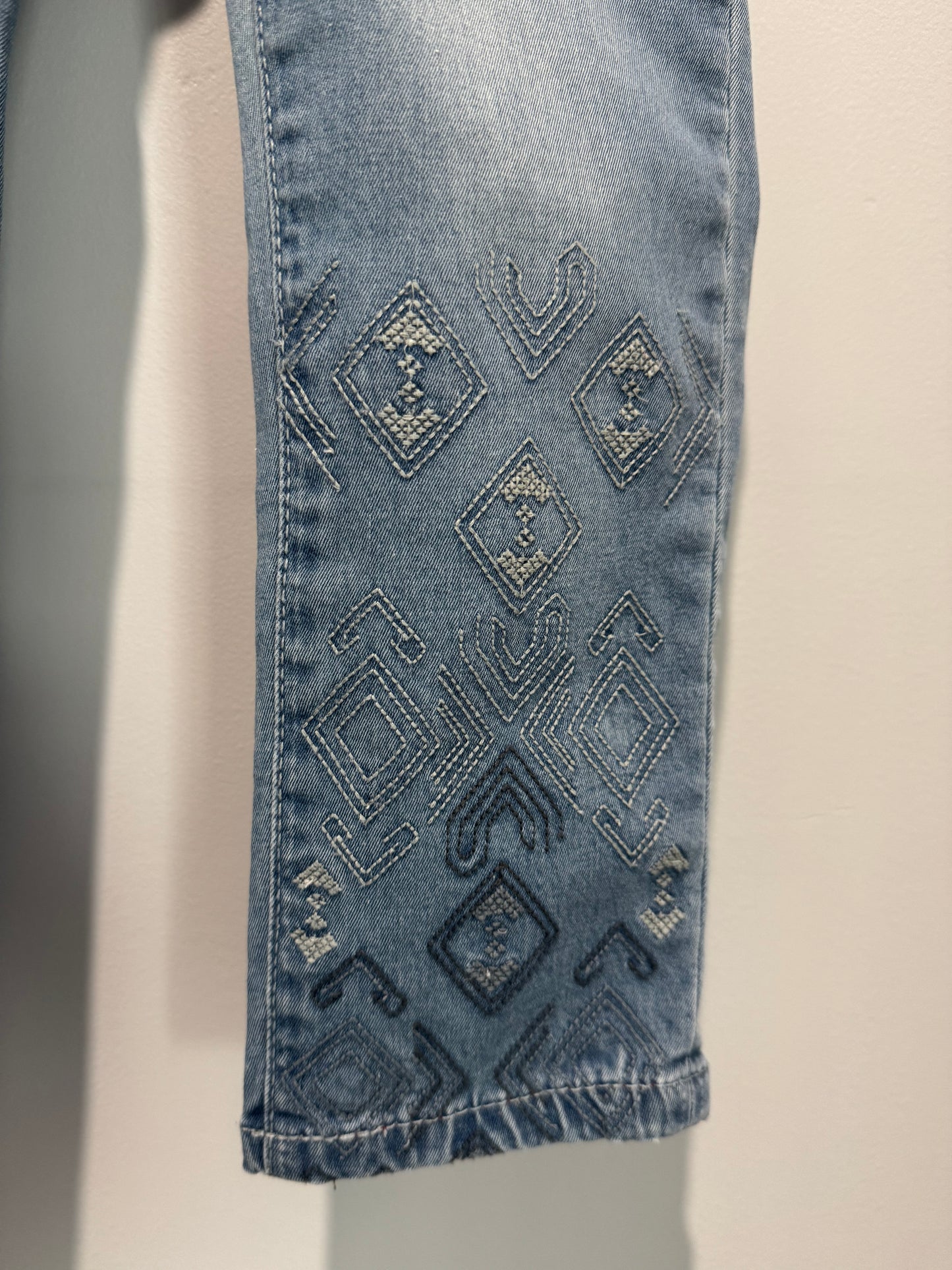 Lee Cooper Girls Embroidered Denim Jeans - Size 6Y
