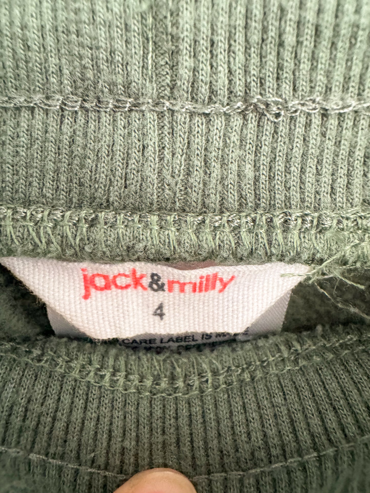 Jack & Milly Green Track Pants - Size 4