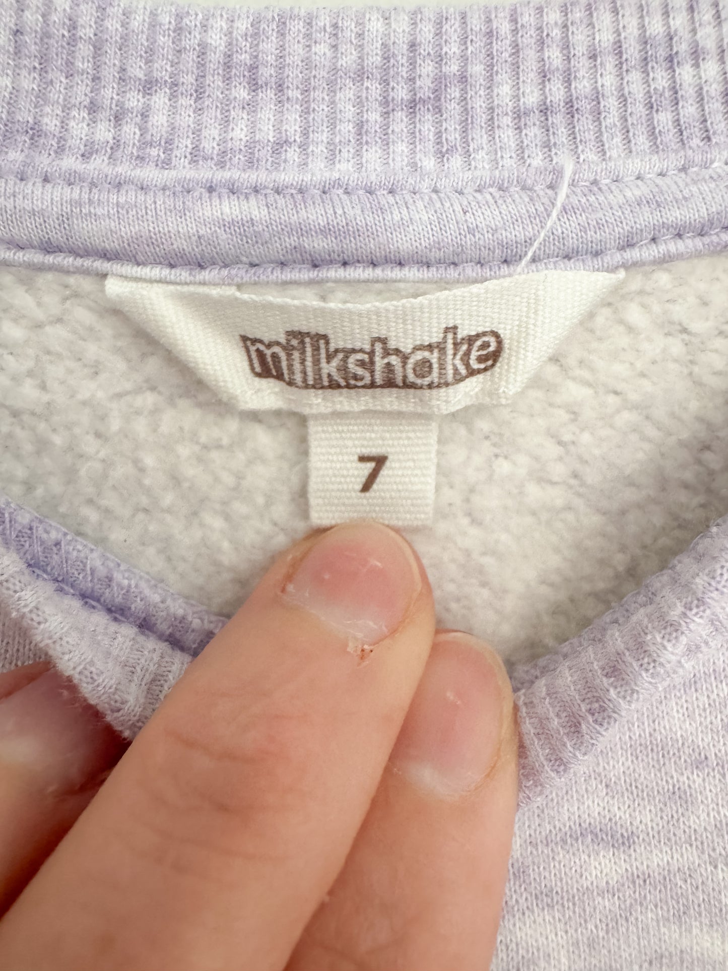 Milkshake Bunny Sweatshirt - Size 7