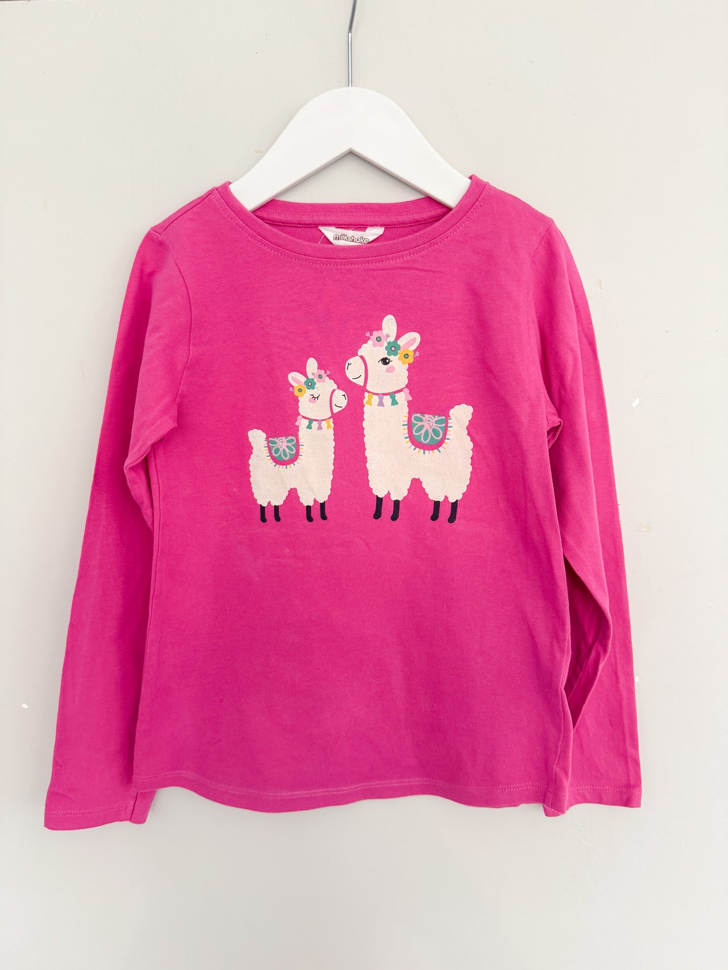 Milkshake Llama Long Sleeve Top – Size 7