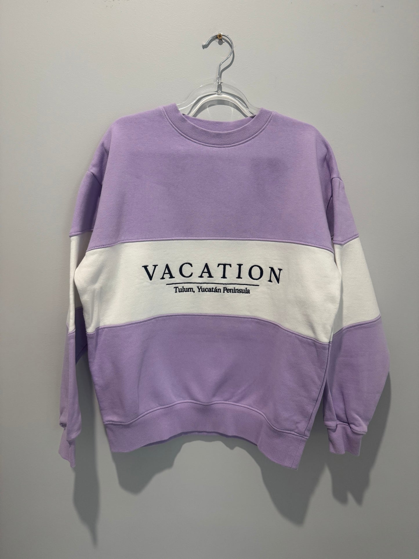 Seed Heritage Colour Block Sweat in Amethyst