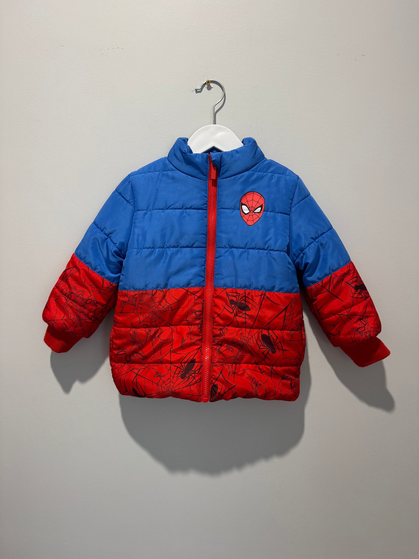 Marvel Spiderman Puffer Jacket – Size 4
