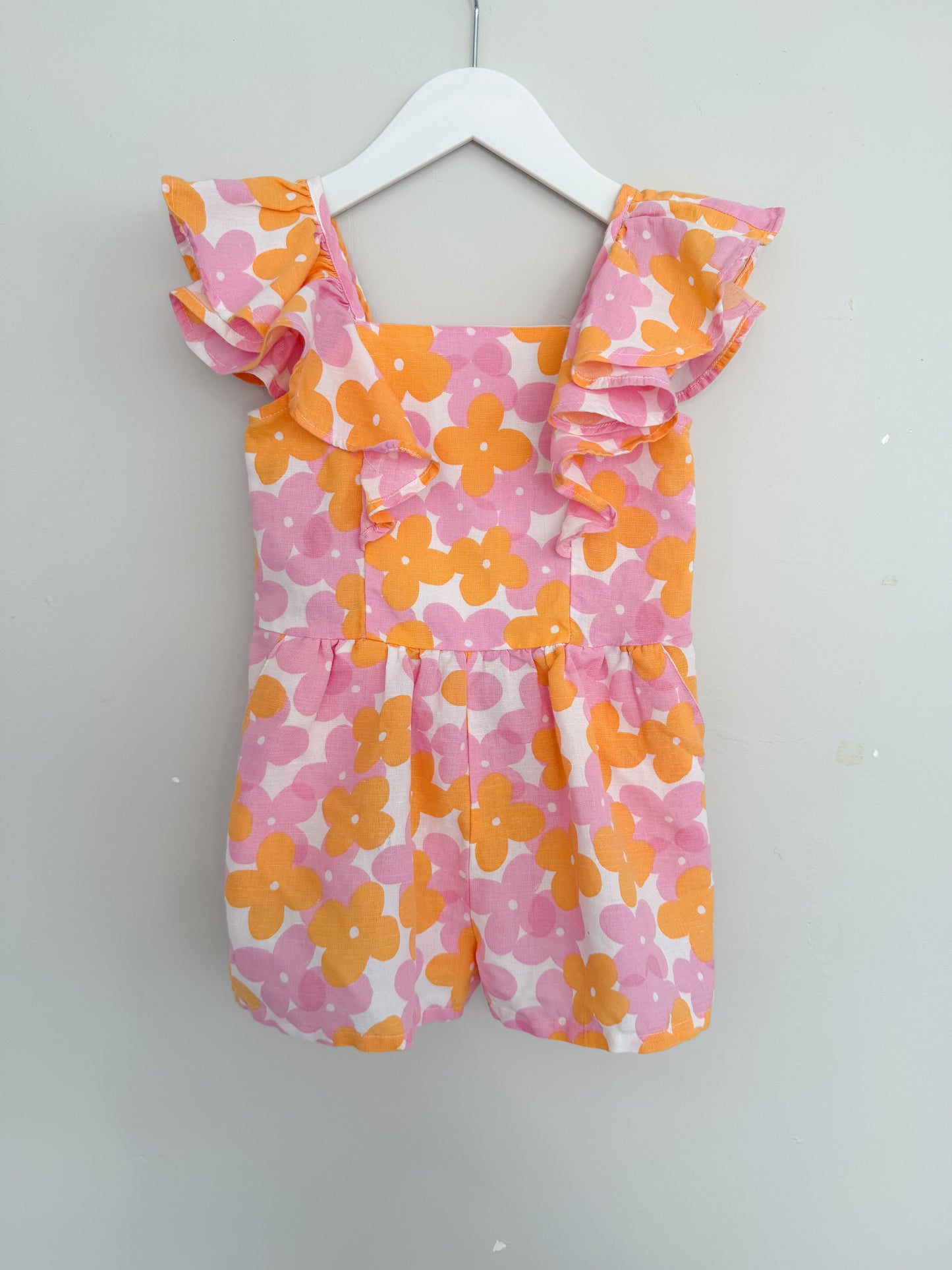 Milkshake Ruffle Romper – Size 5
