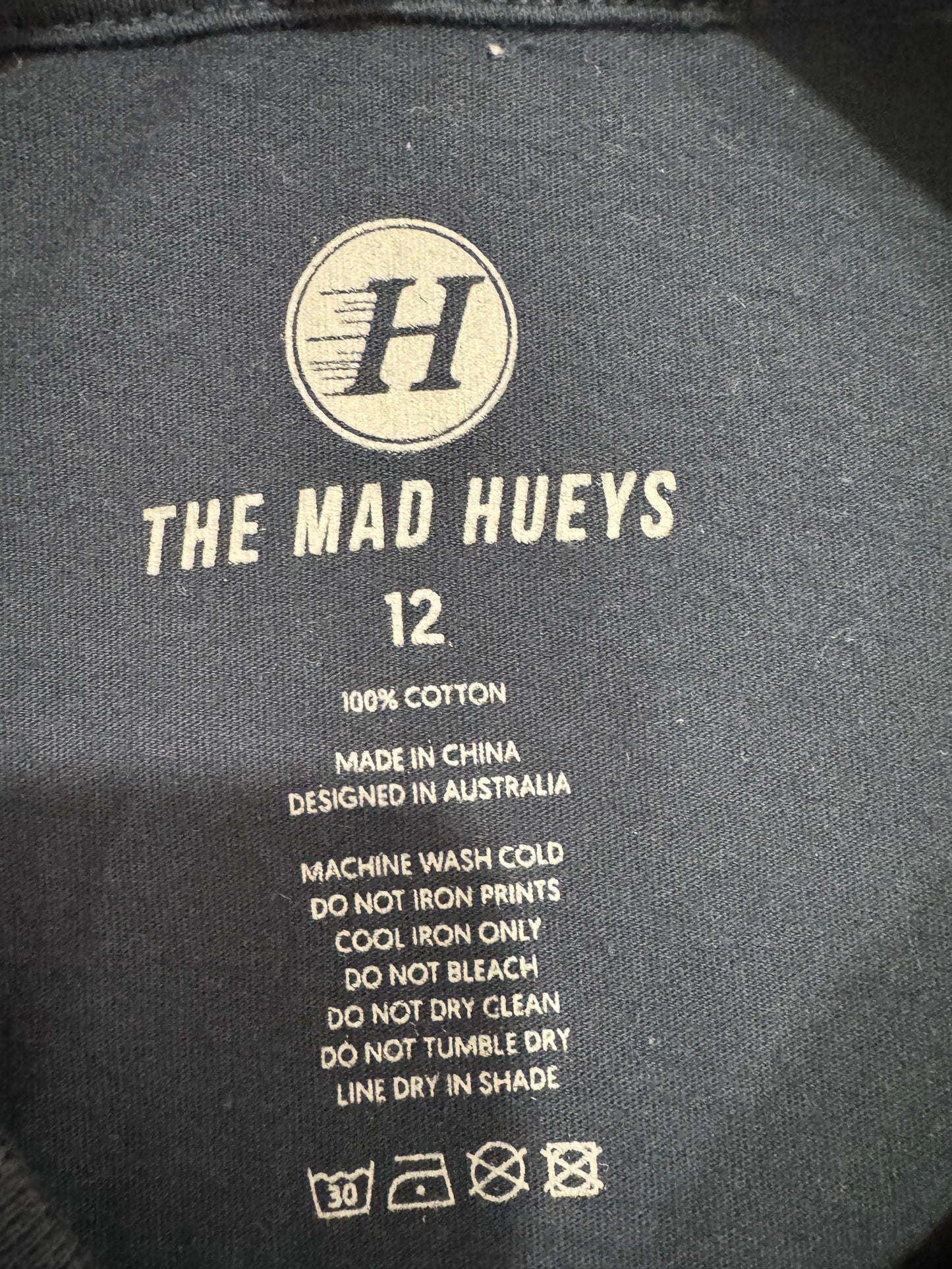 The Mad Hueys Navy Graphic Tee (Size 12)