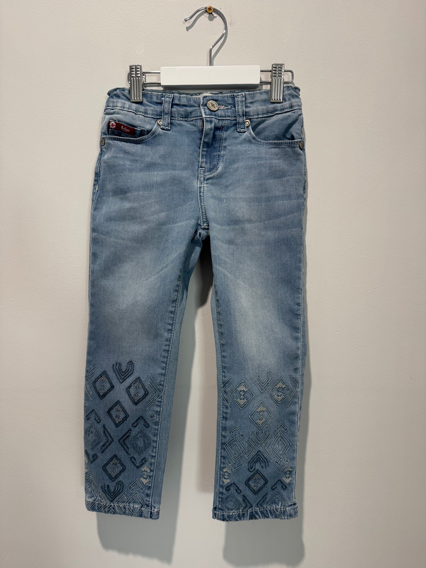 Lee Cooper Girls Embroidered Denim Jeans - Size 6Y